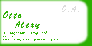 otto alexy business card